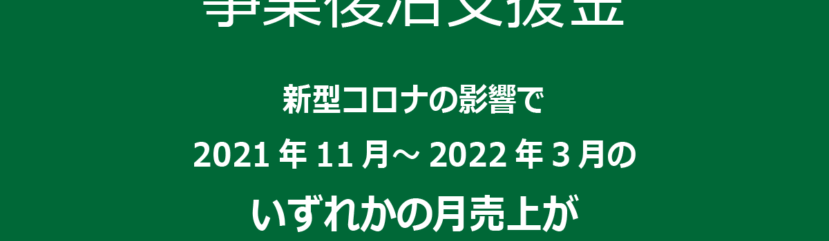 事業復活支援金について