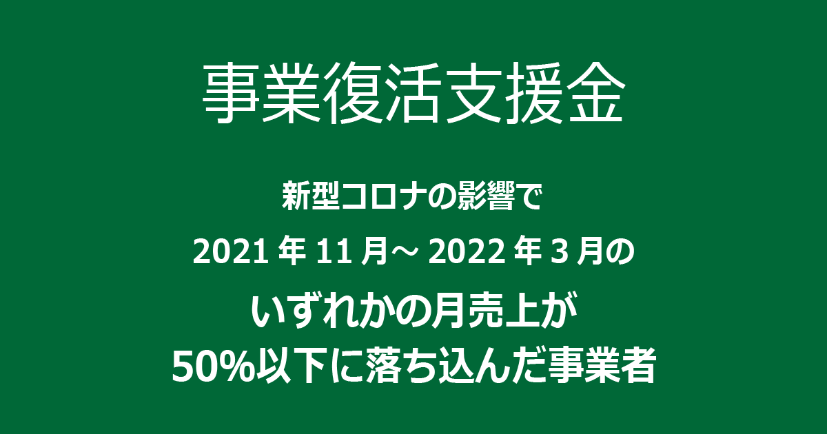 事業復活支援金